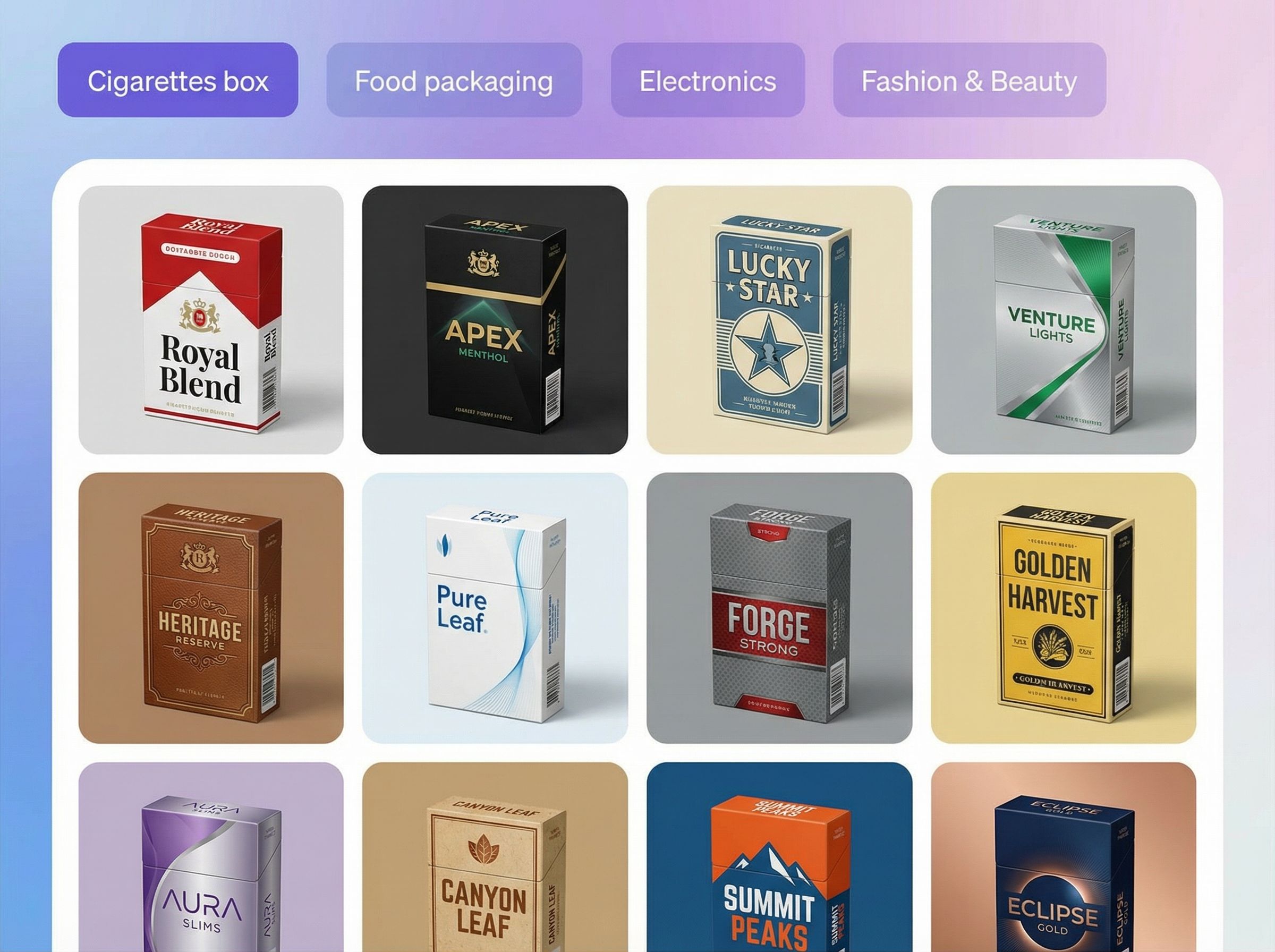 Step 1: Pick cigarettes box ideas