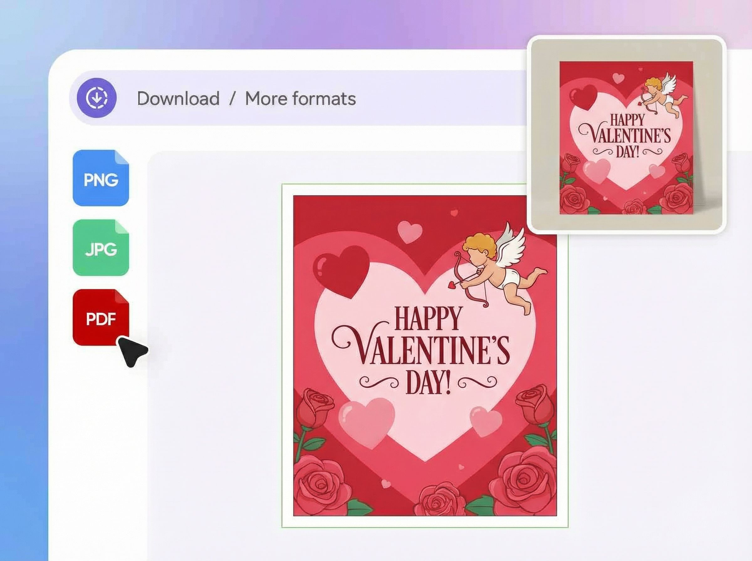 Step 3: Download Valentine's Day card