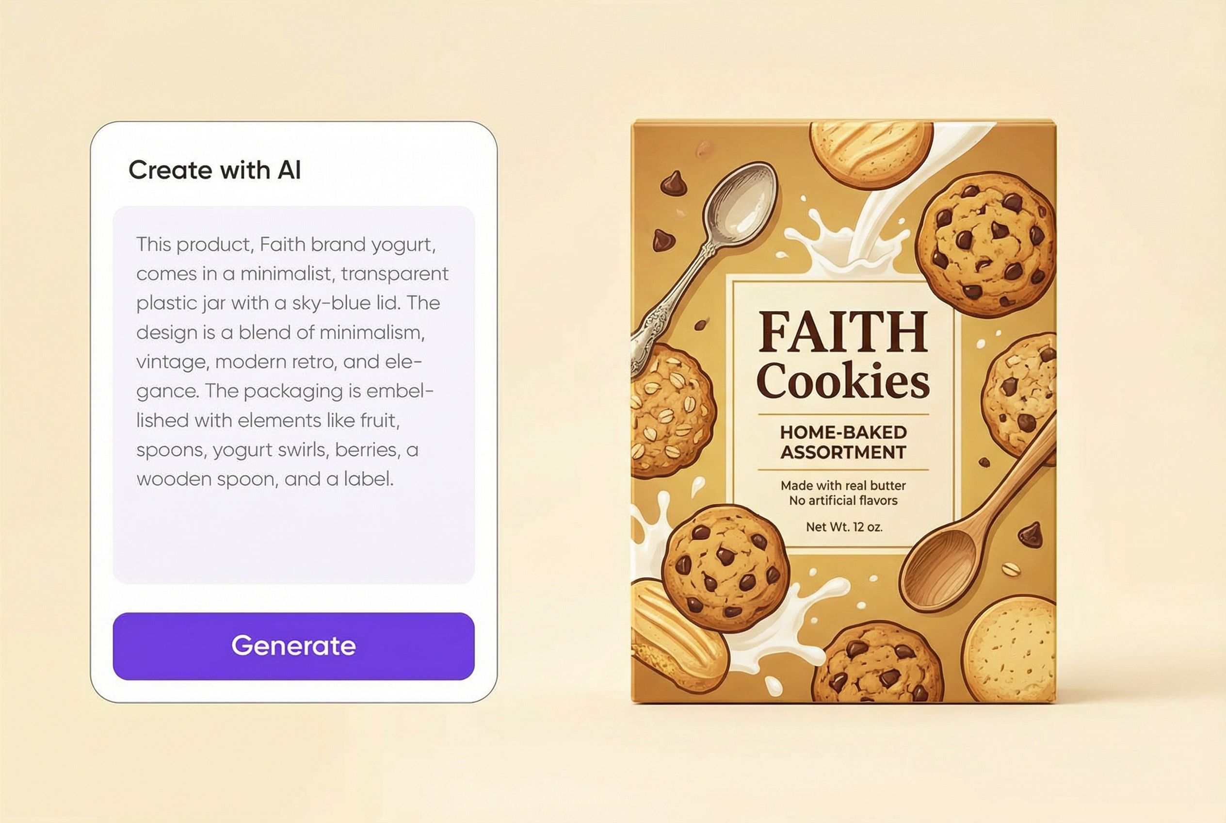 Text-to-image AI for homemade cookie packaging Text-to-image AI for homemade cookie packaging