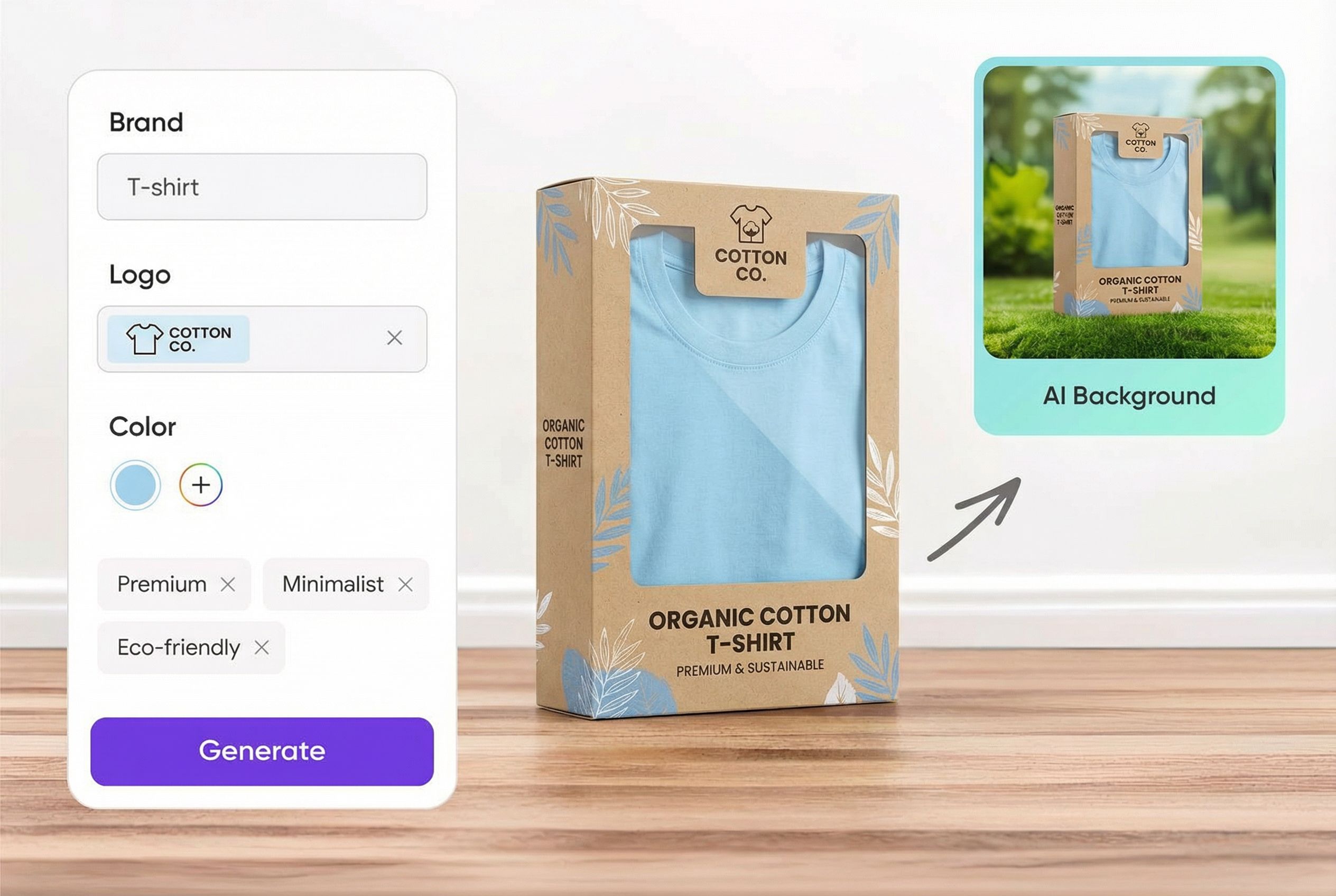 One-stop t-shirt packaging design