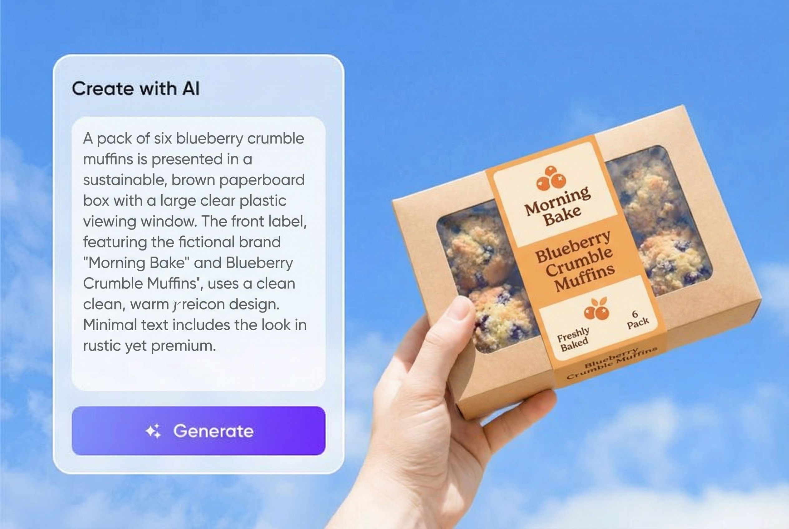 Turn words into muffin box visuals fast