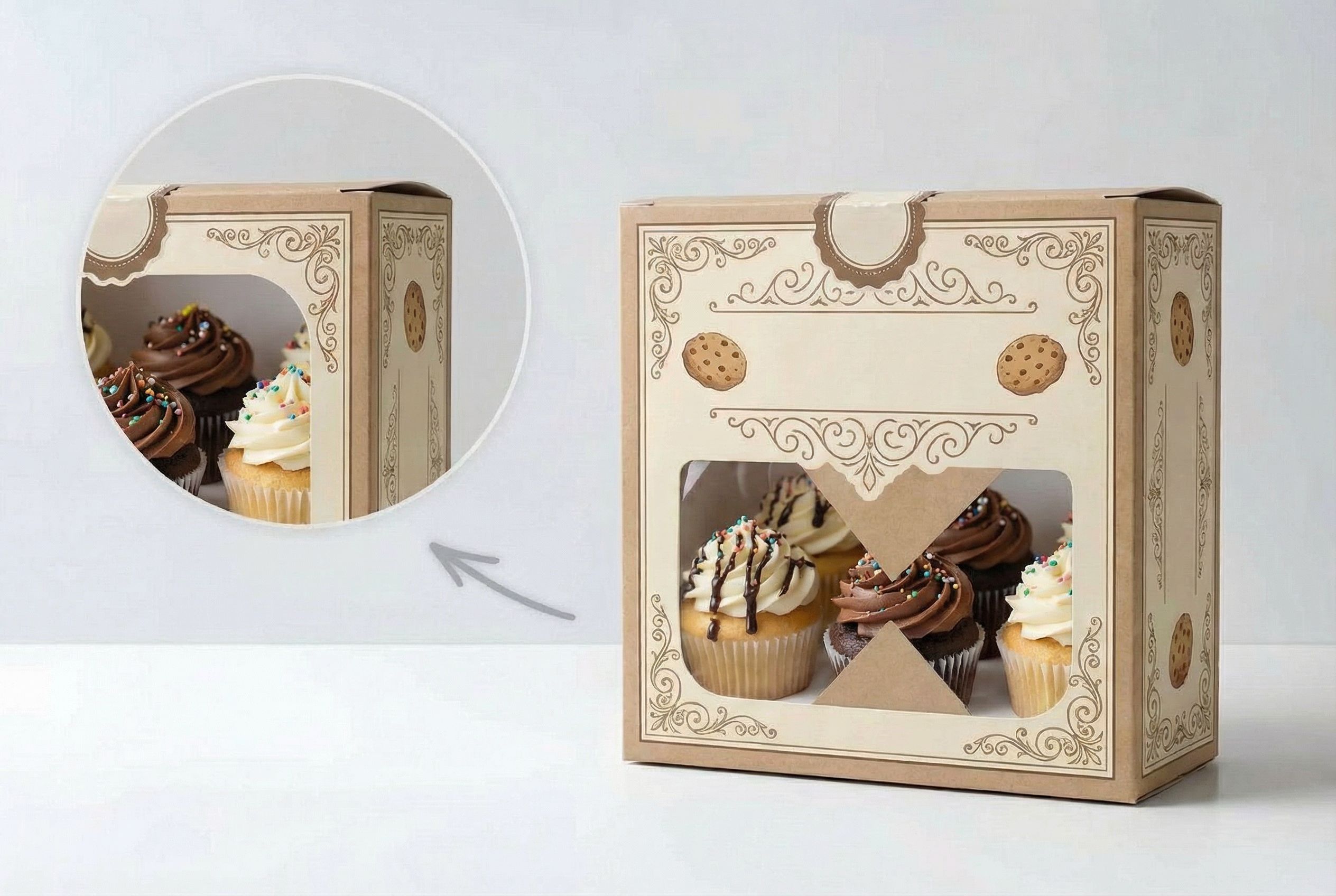 Shelf-ready cake boxes with pro polish