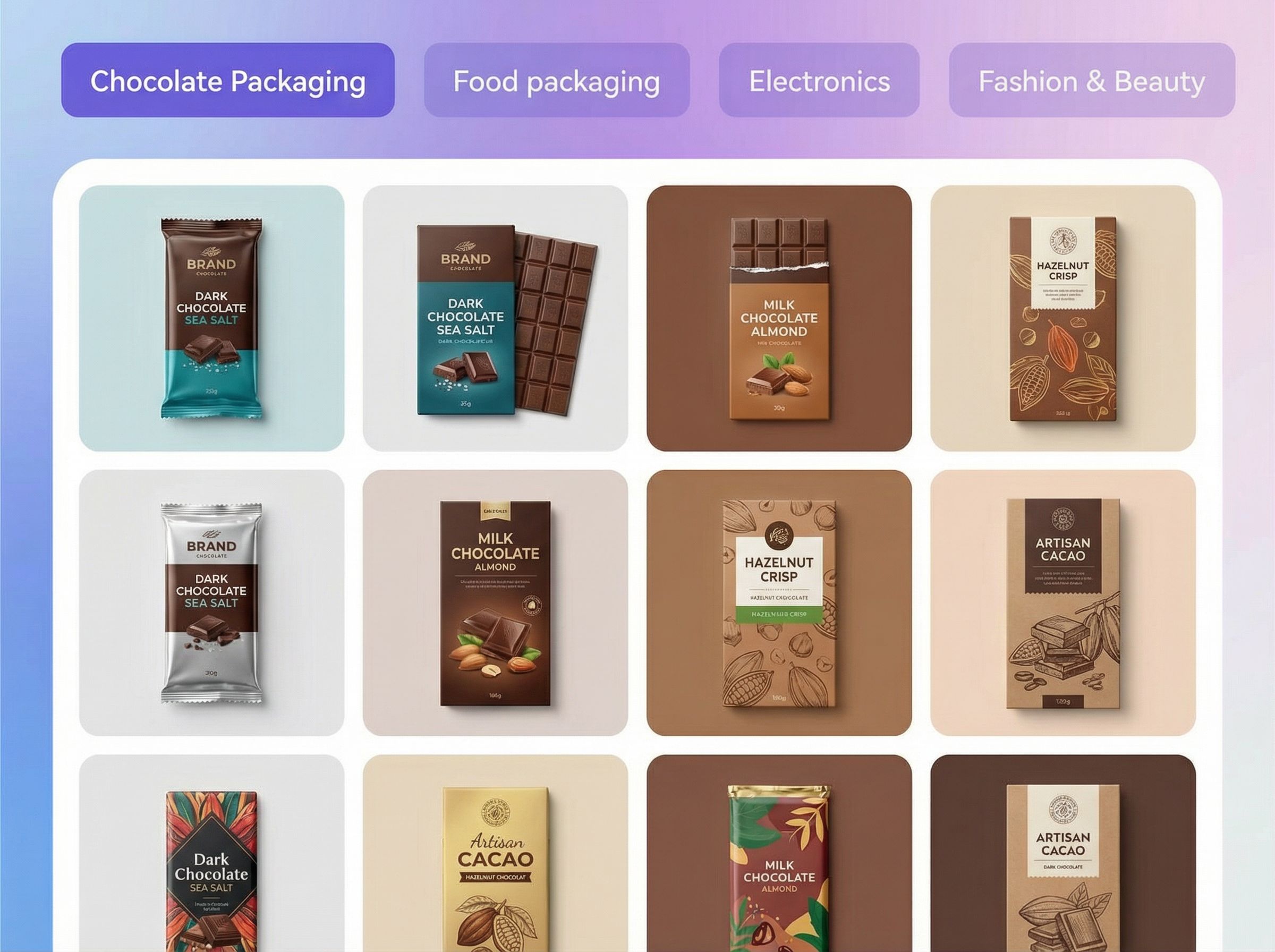 Step 1: Select chocolate packaging idea