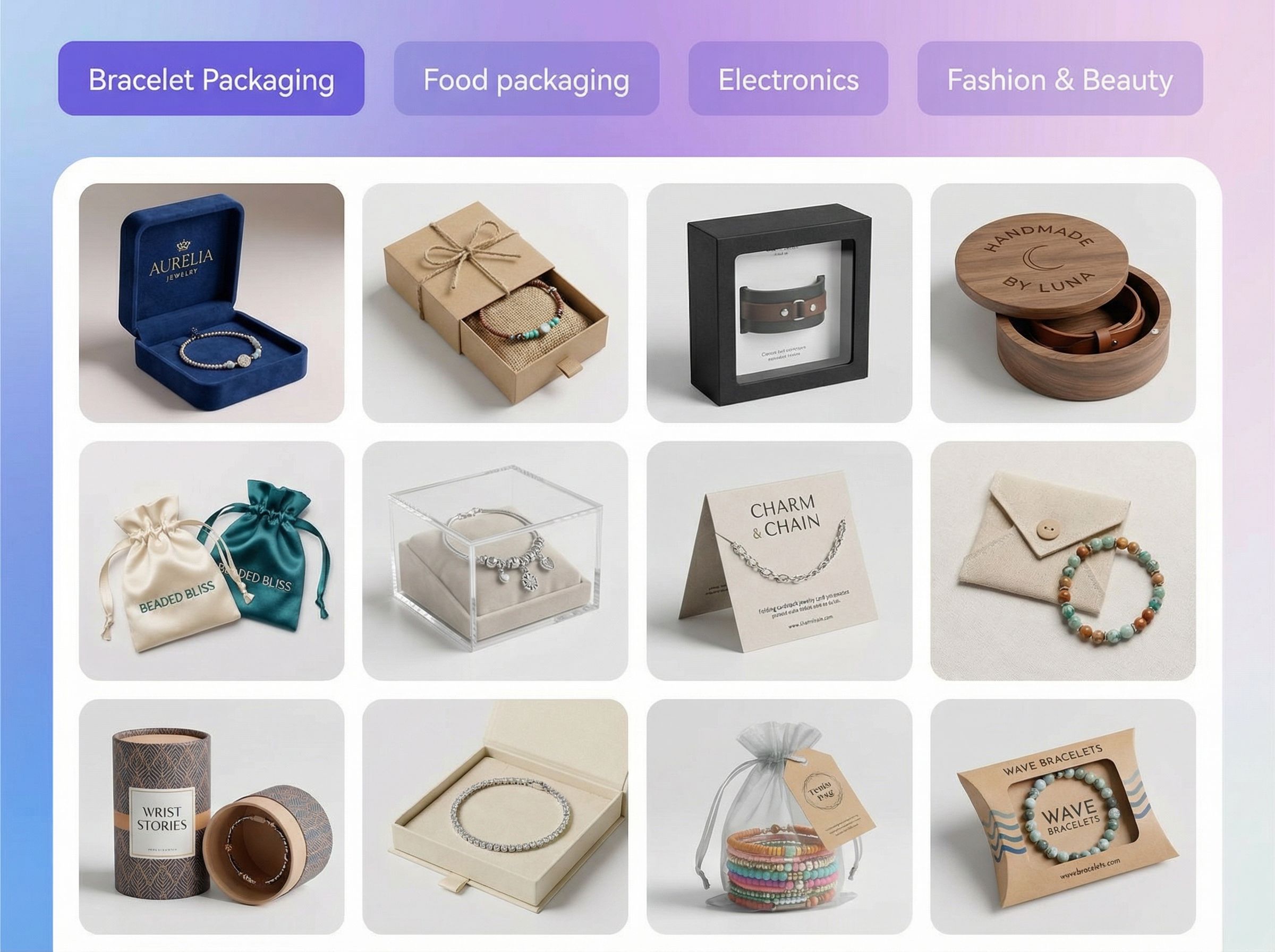 Step 1: Pick bracelet packaging ideas