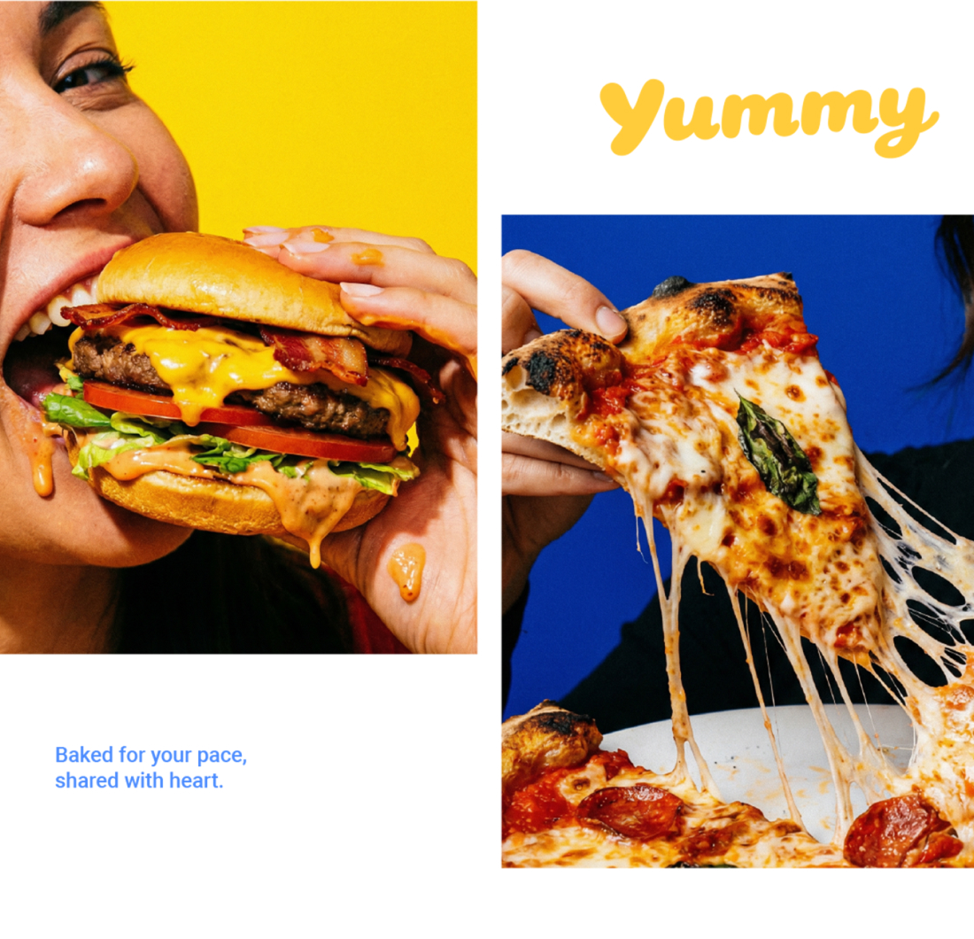 A visual identity: Joyful, Urben, Vibrant