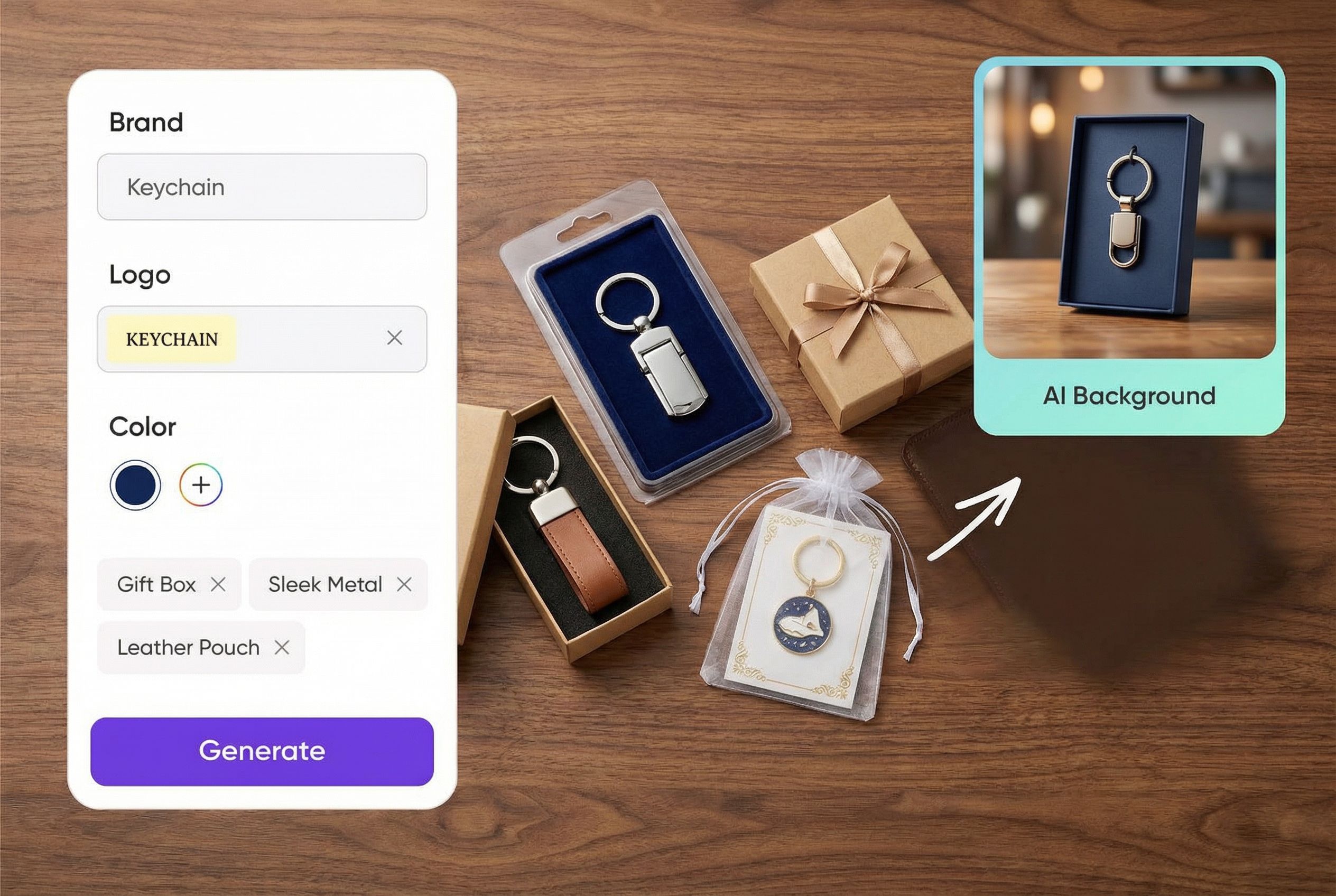 All-in-one keychain packaging workflow
