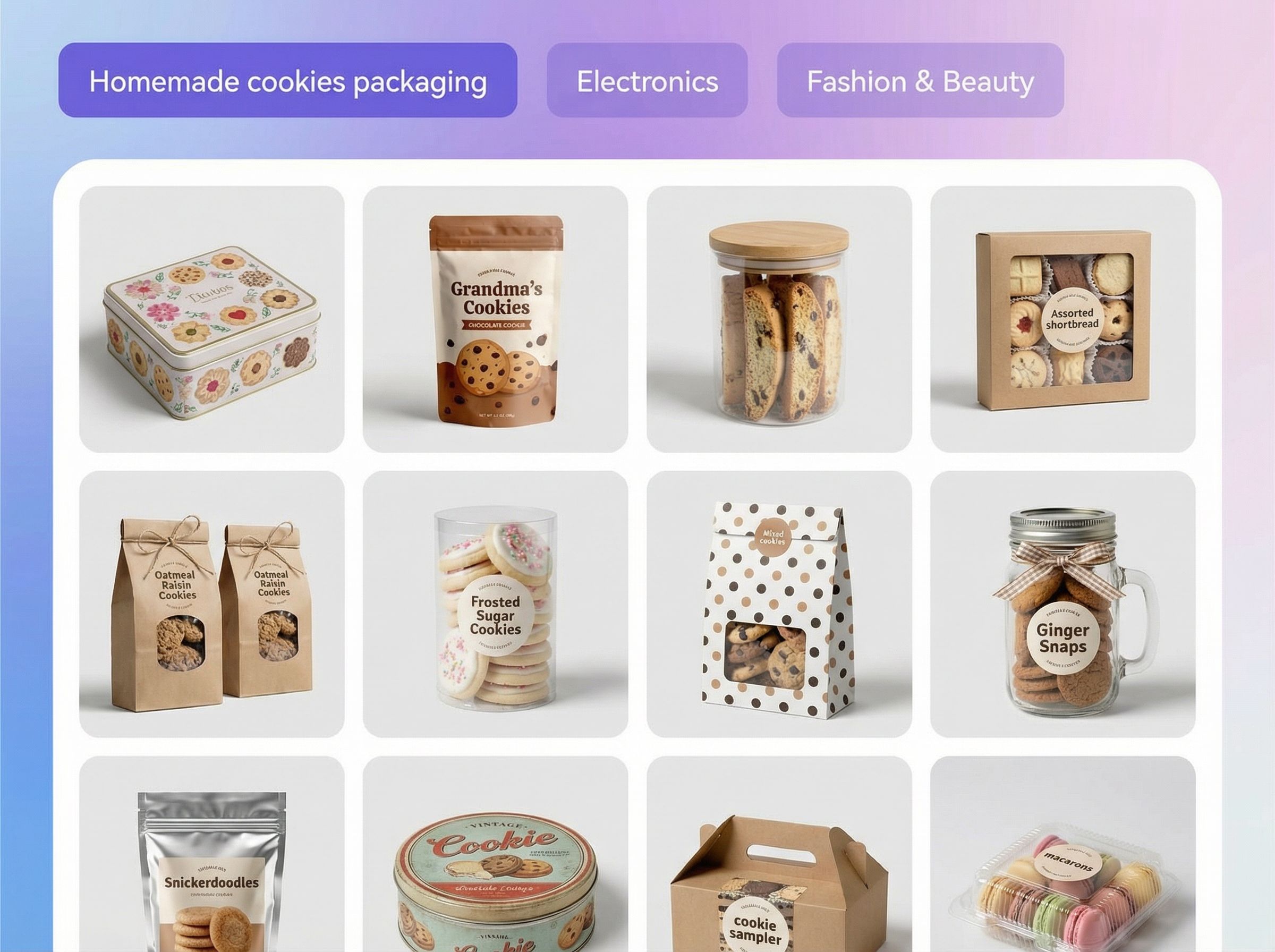 Step 1: Pick a cookies packaging idea Step 1: Pick a cookies packaging idea