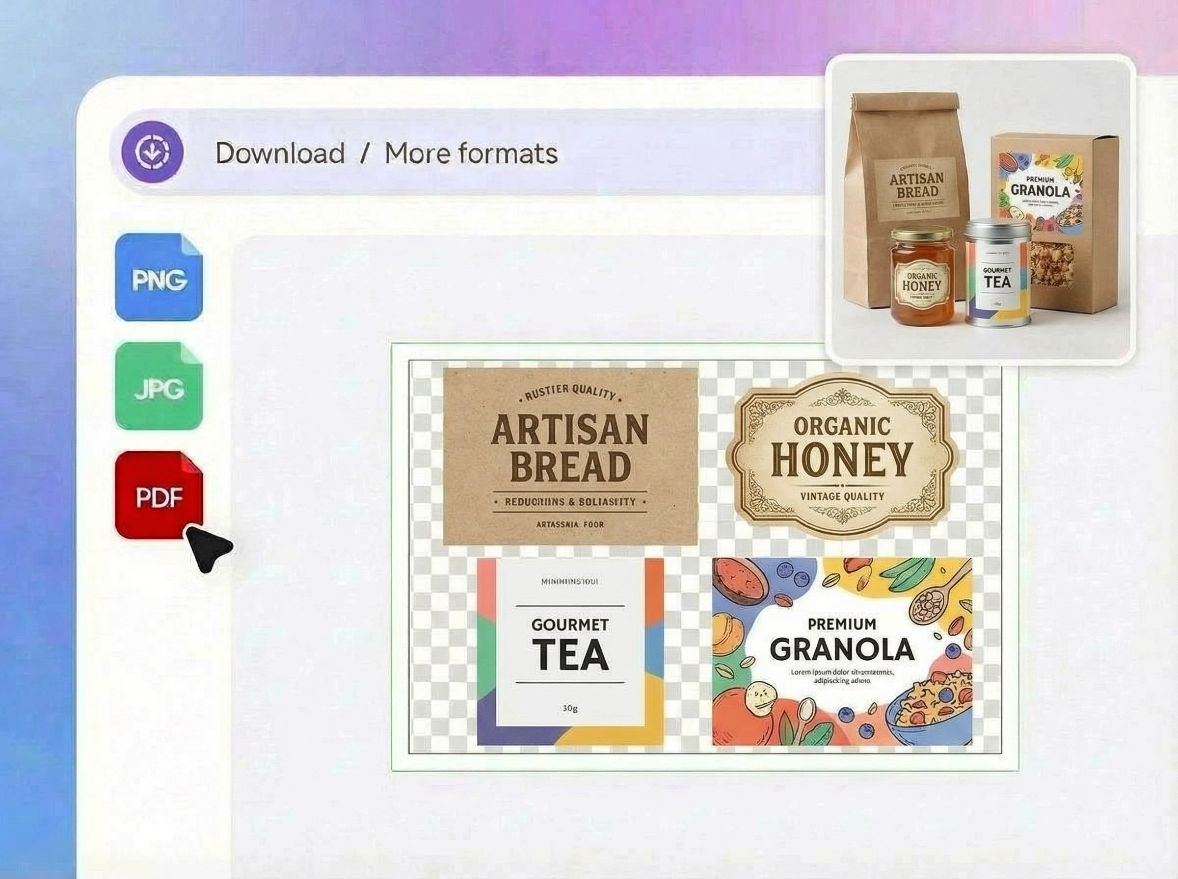 Step 3: Download packaging label design