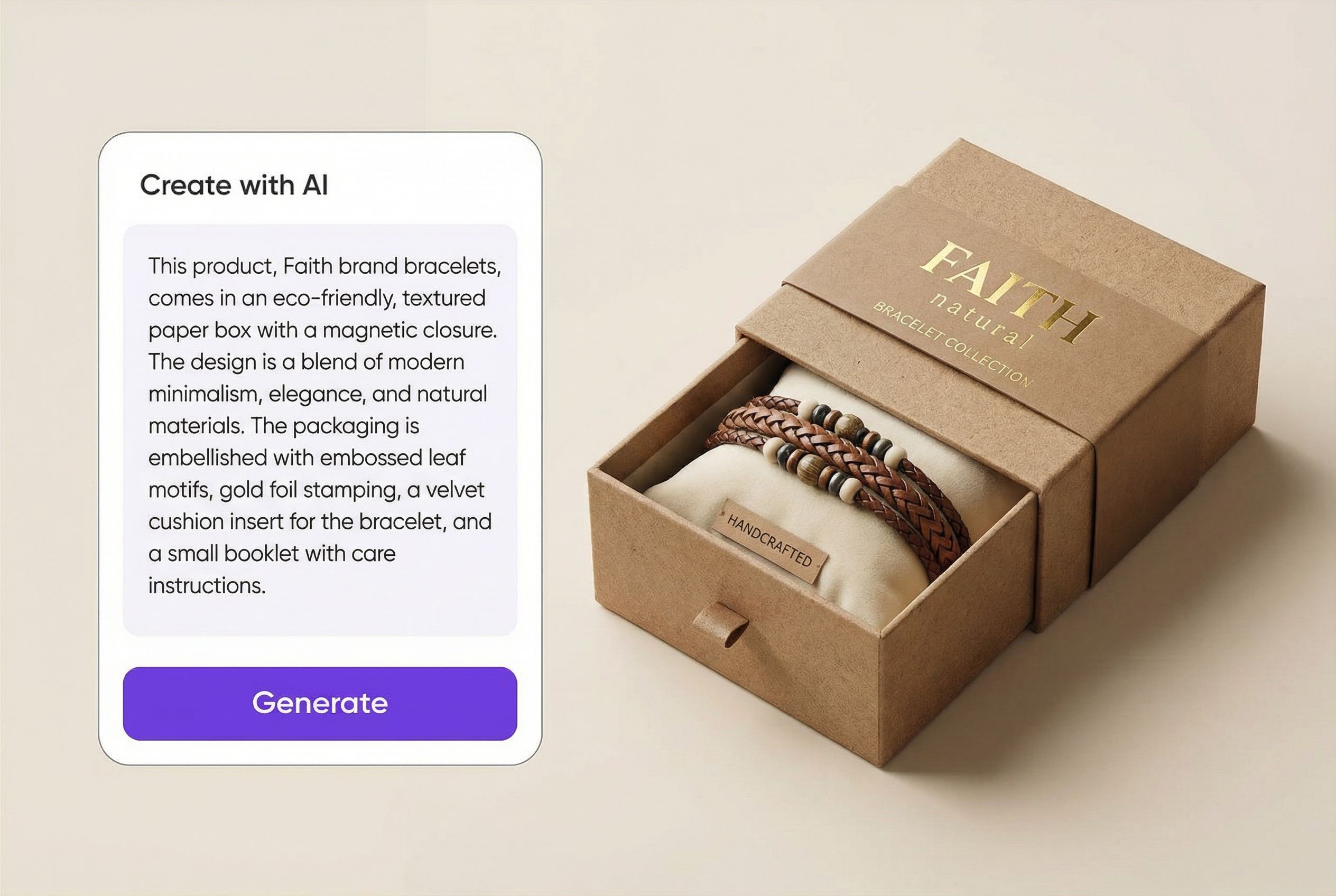 Instant AI bracelet packaging visuals