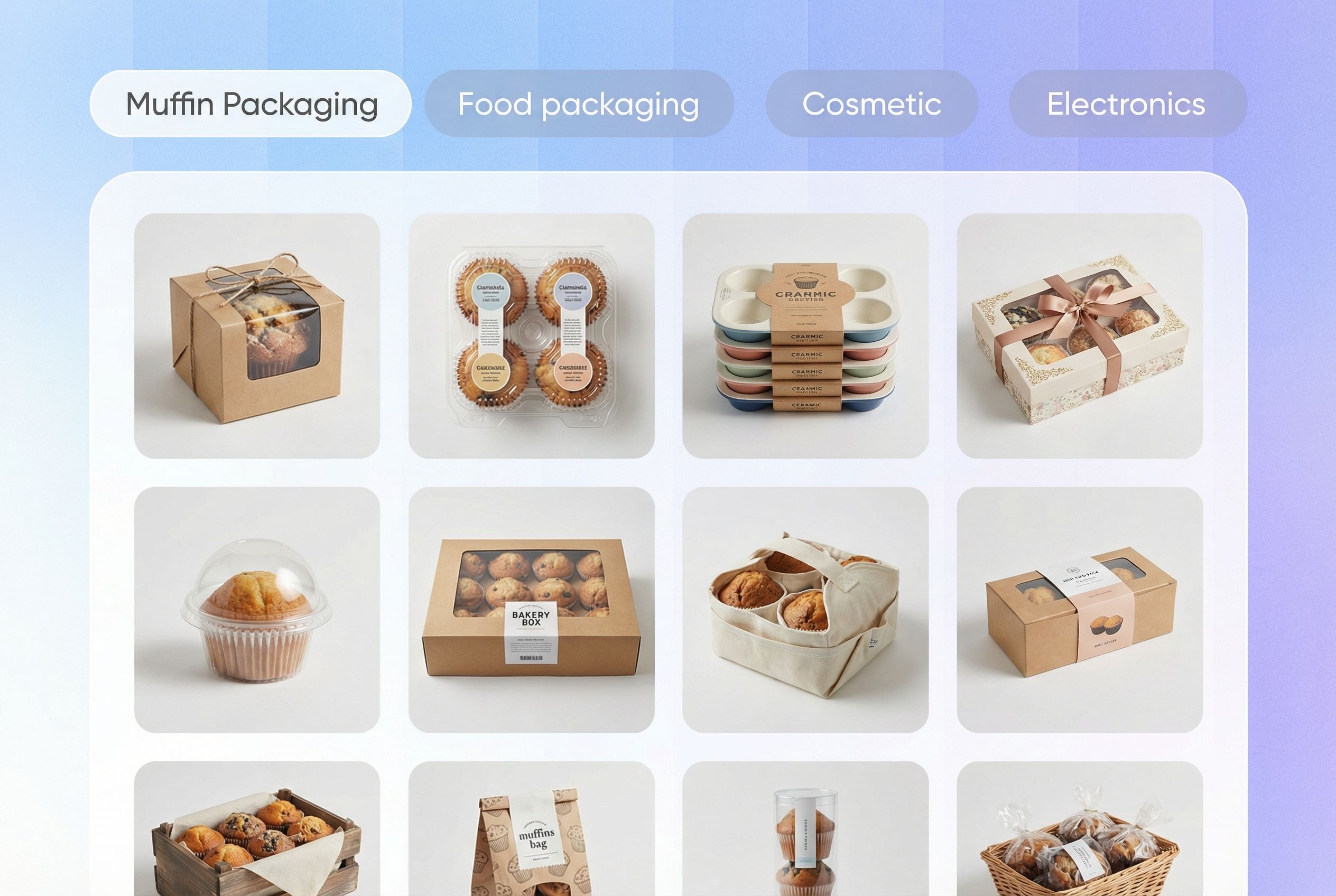 Step 1: Pick muffins packaging ideas