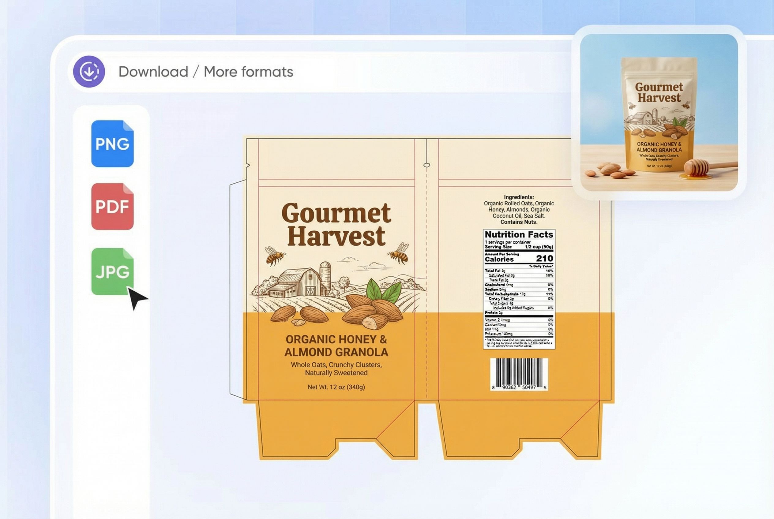 Design for the actual packaging format Design for the actual packaging format