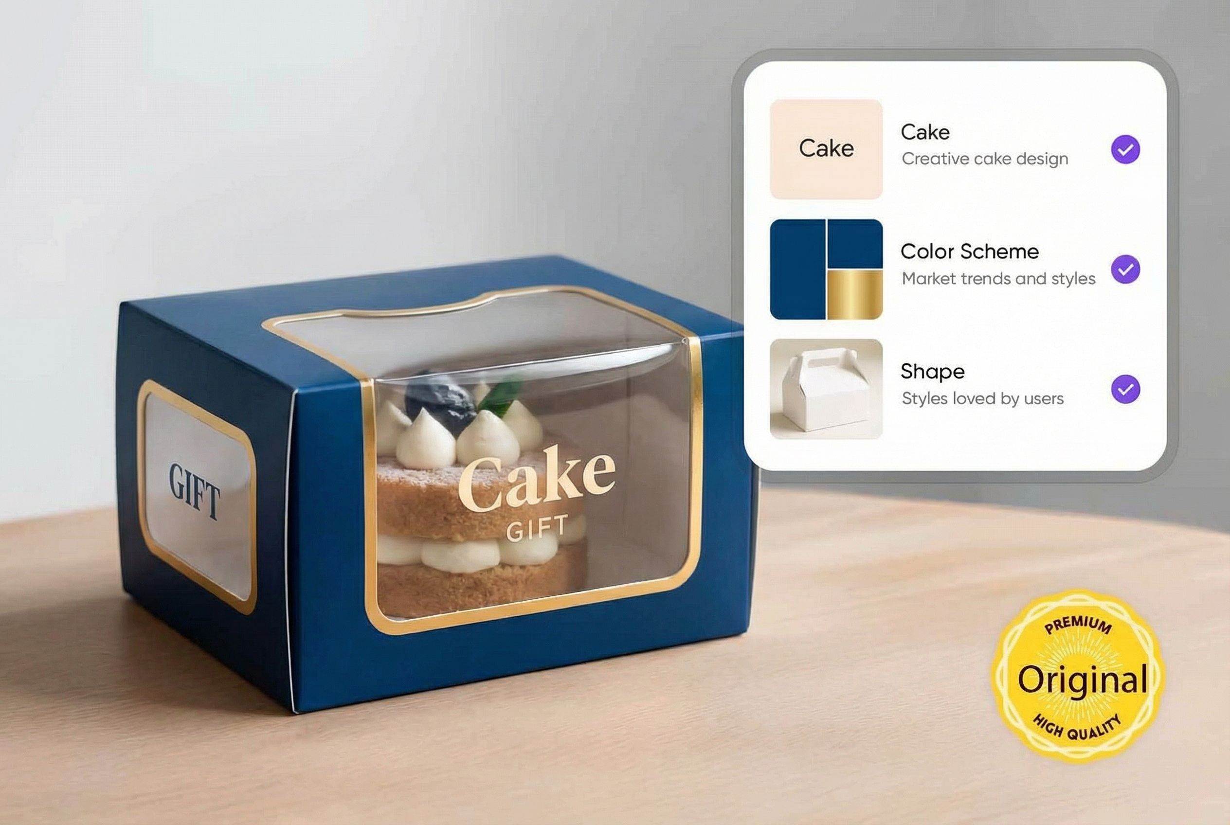 Copyright-safe cake box designs for commercial use
