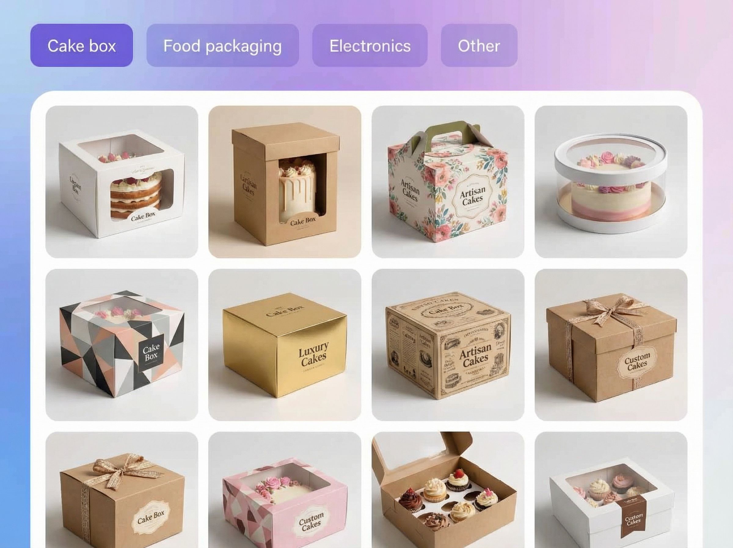 Step 1: Pick cake packaging ideas