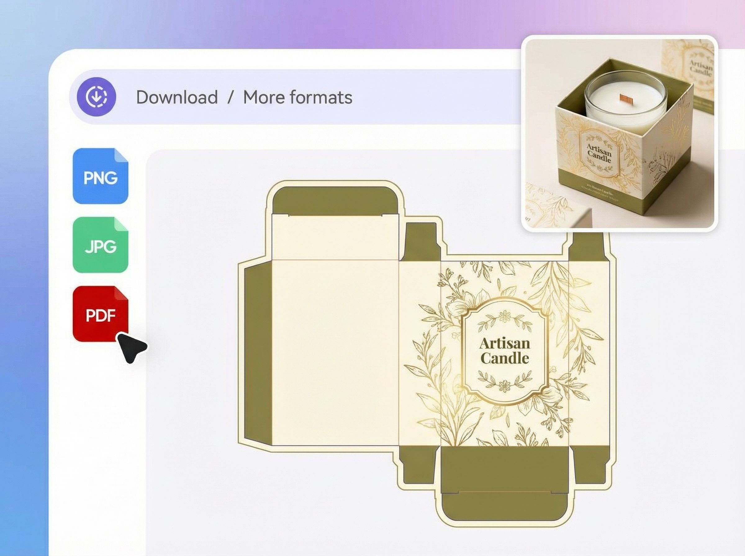 Step 3: Download your candle packaging files