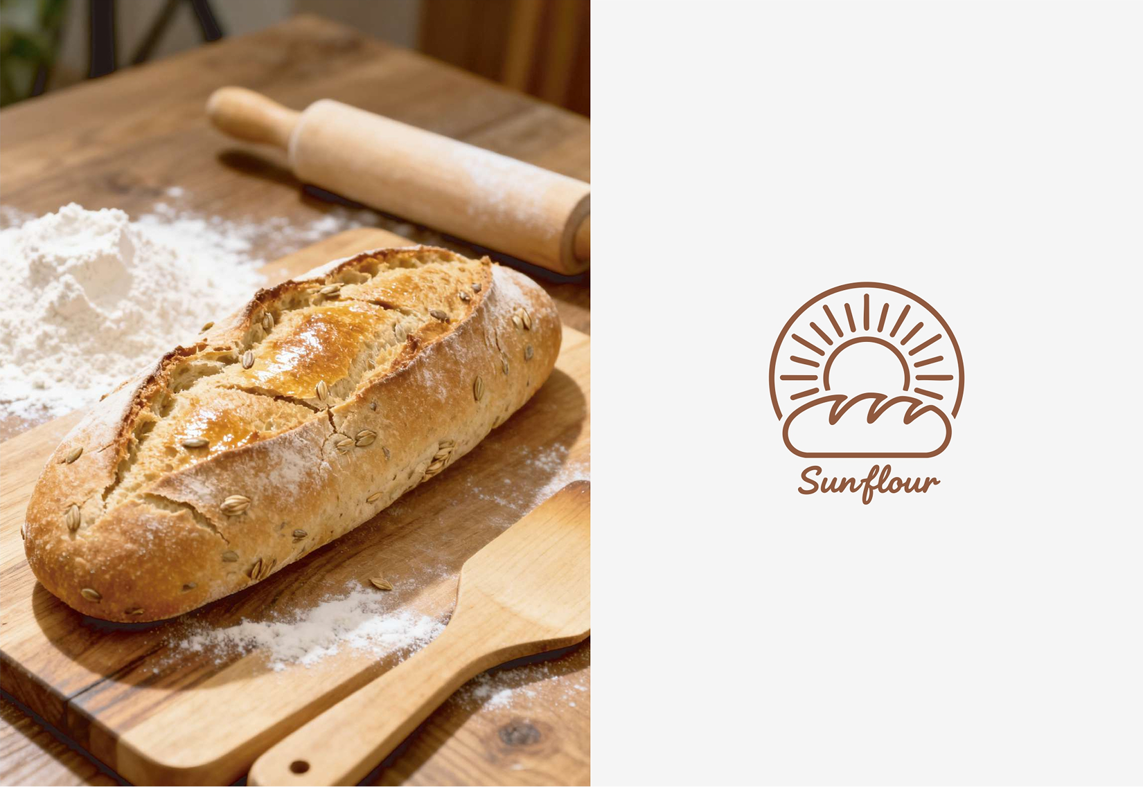 Packaging design of sunflour bakery