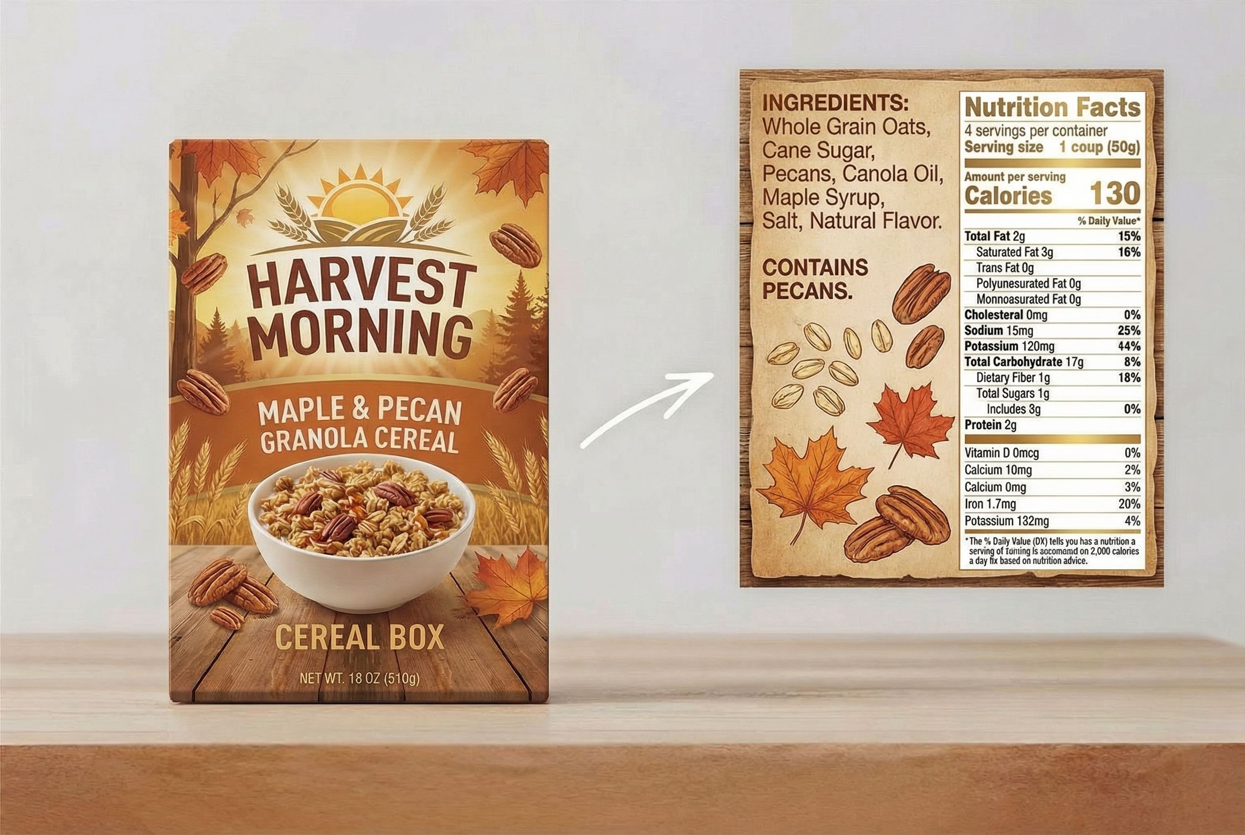 Cereal packaging layouts that stay compliant