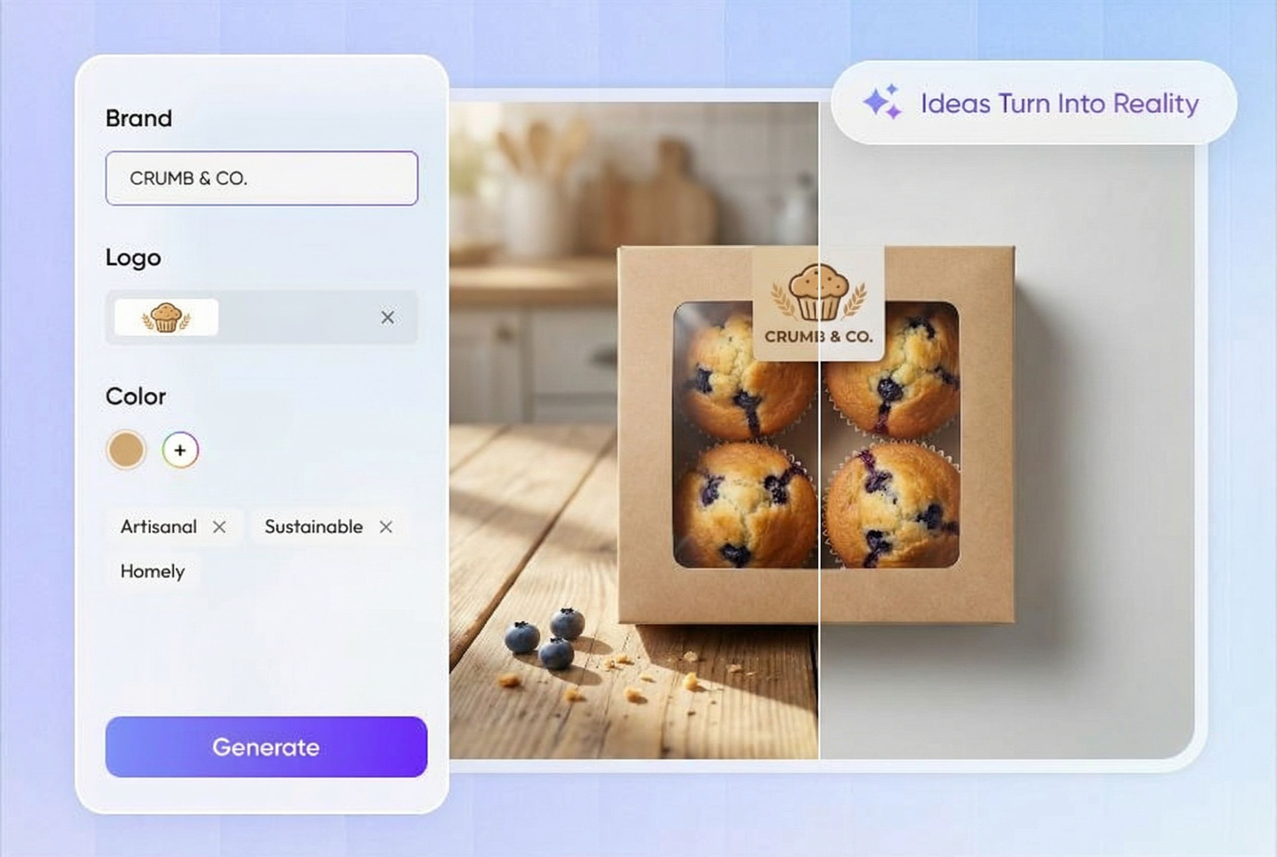 One-platform workflow for muffin packaging