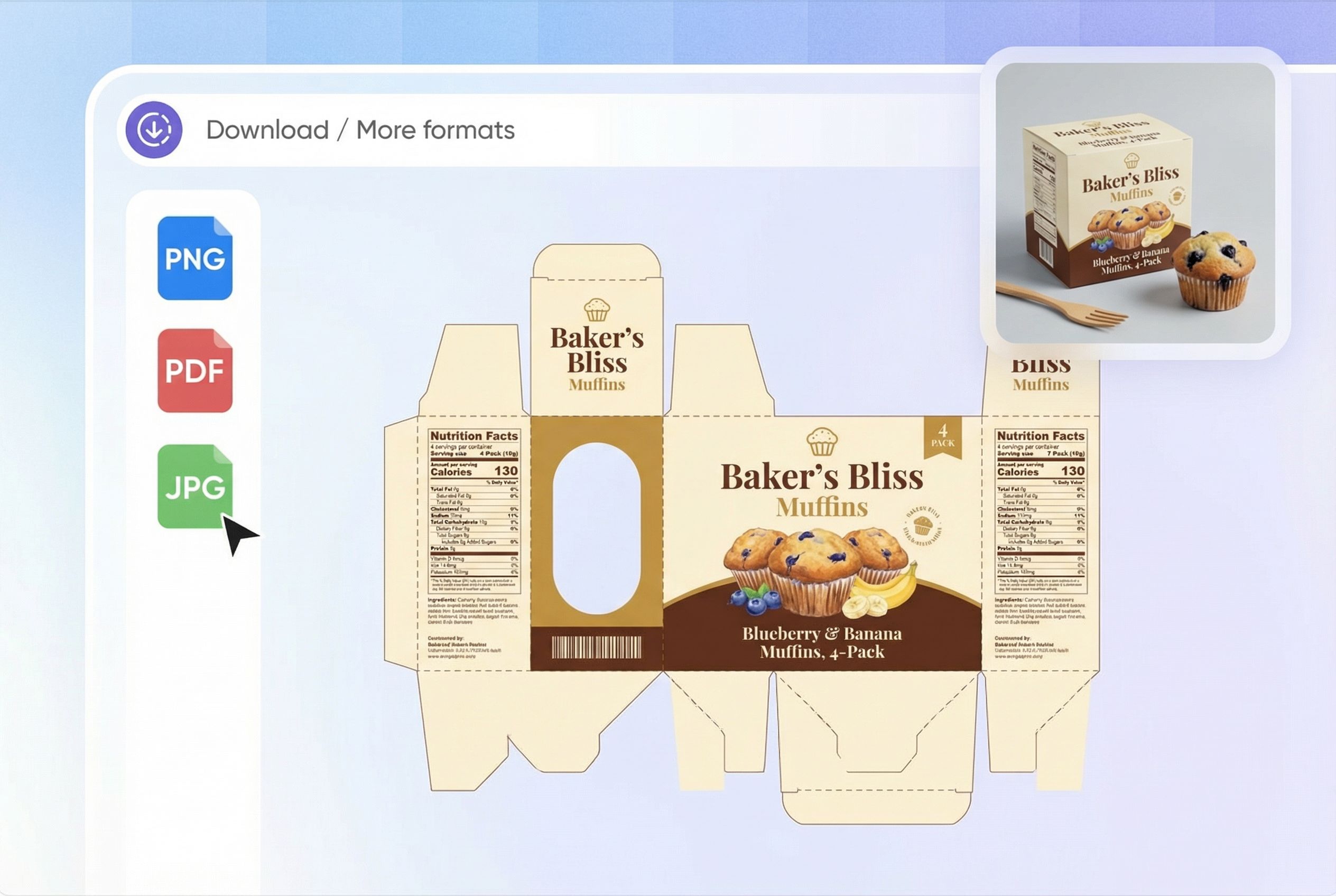Step 3: Export your muffins packaging files