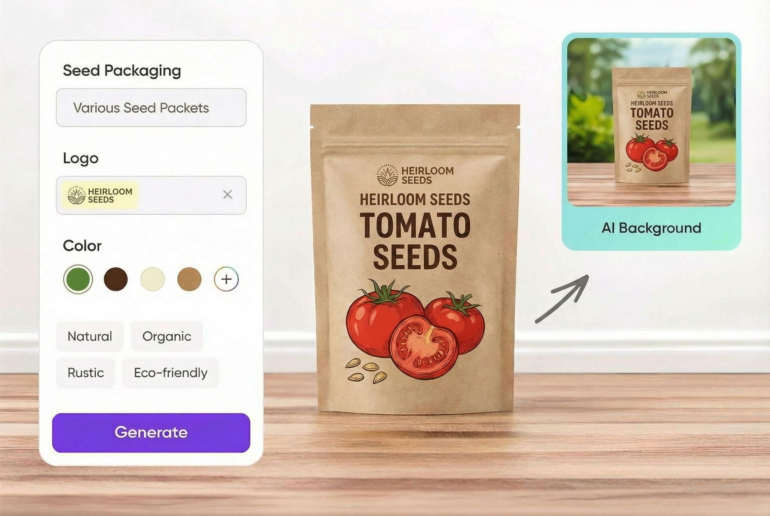 All-in-one seed packets workflow