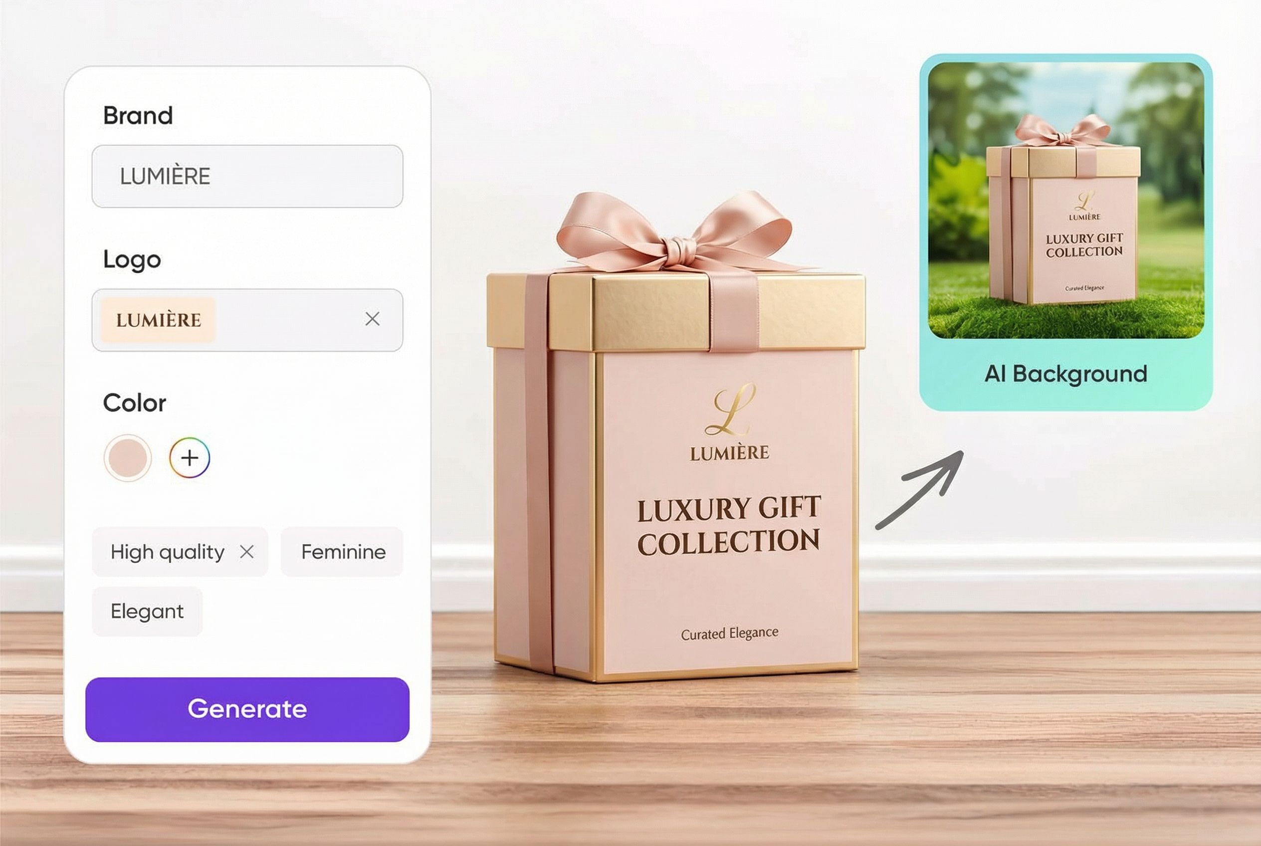 Design gift boxes end-to-end on one simple platform