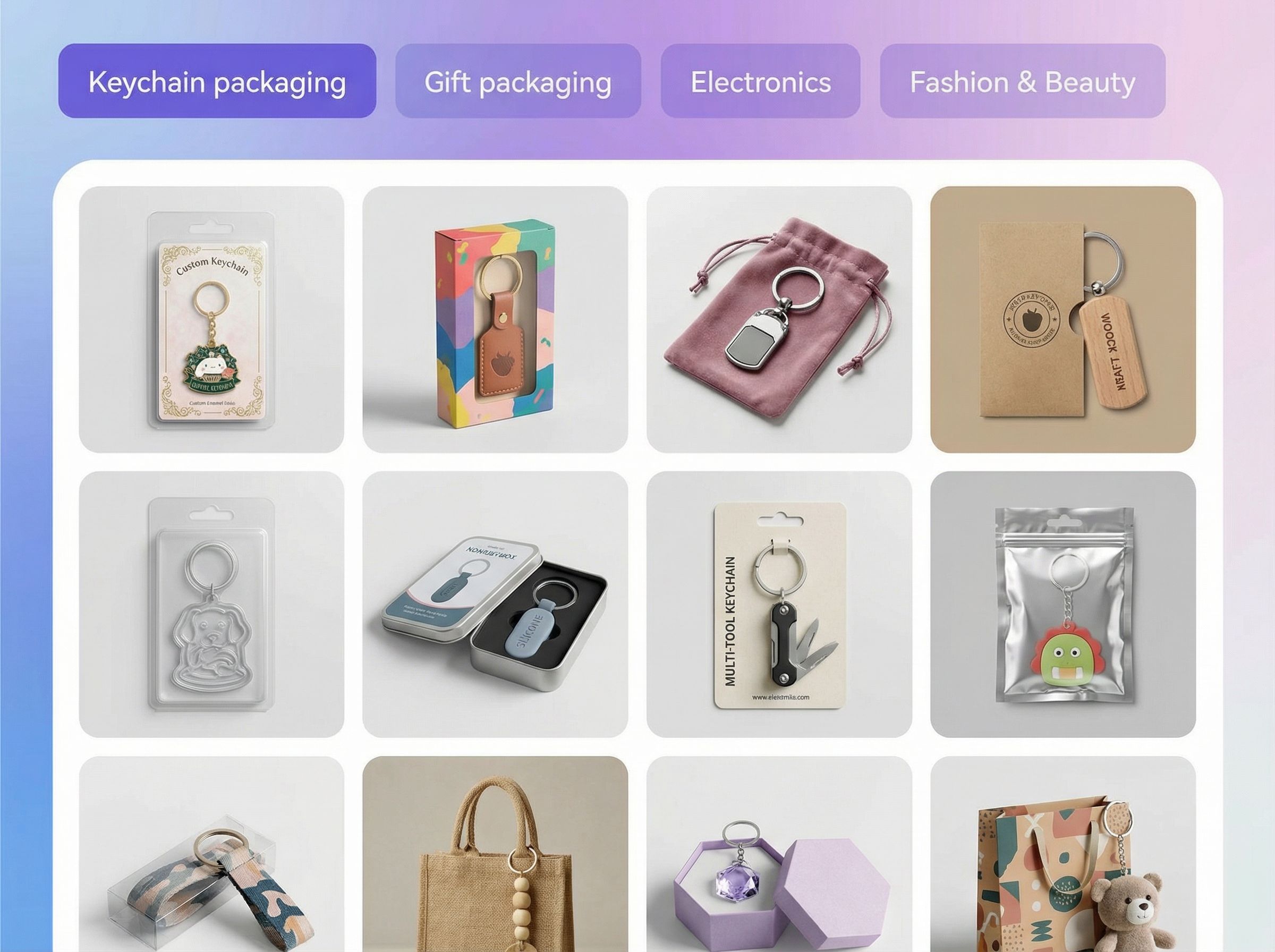 Step 1: Pick keychain packaging ideas