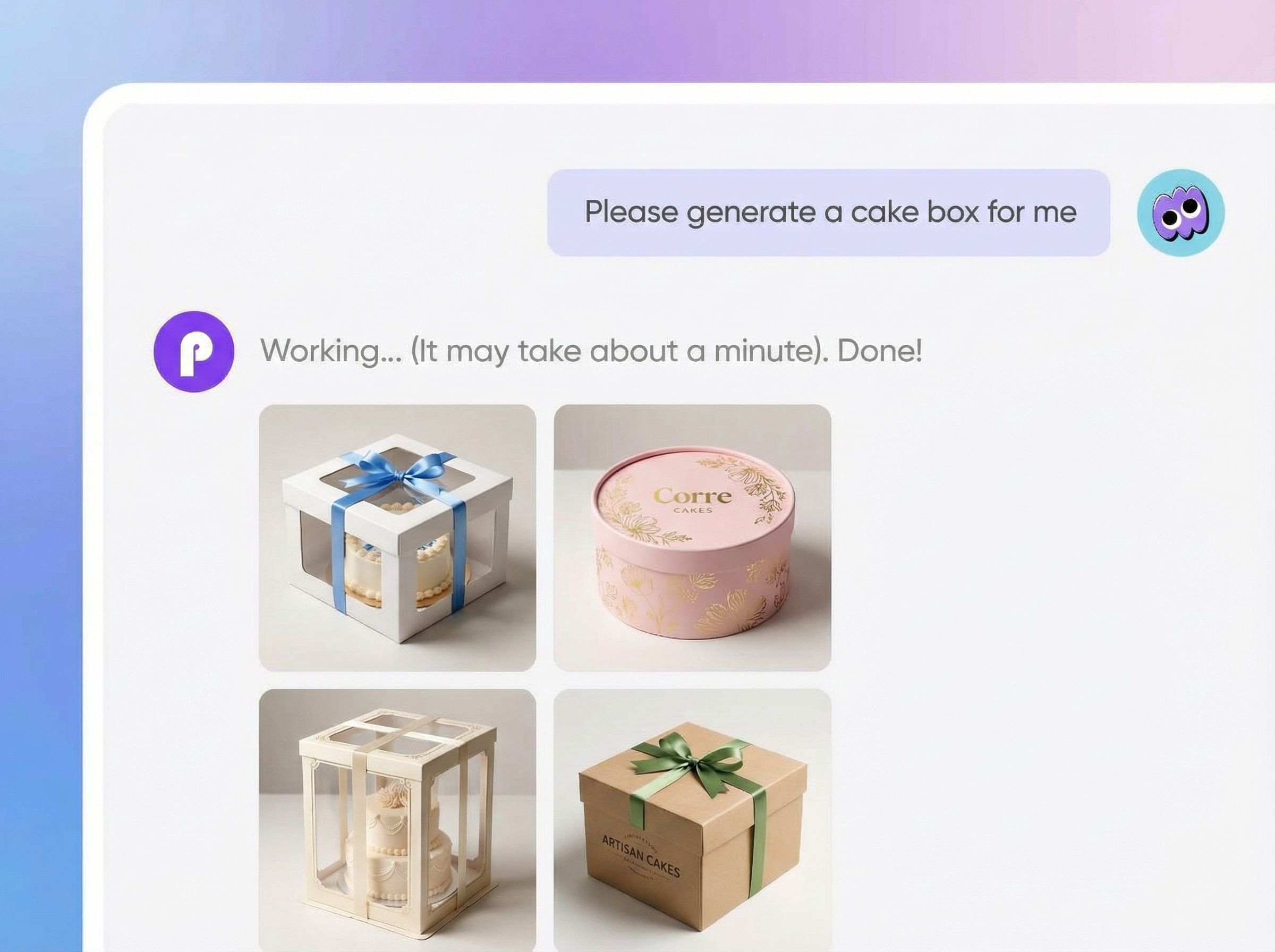 Step 2: Create unique cake packaging