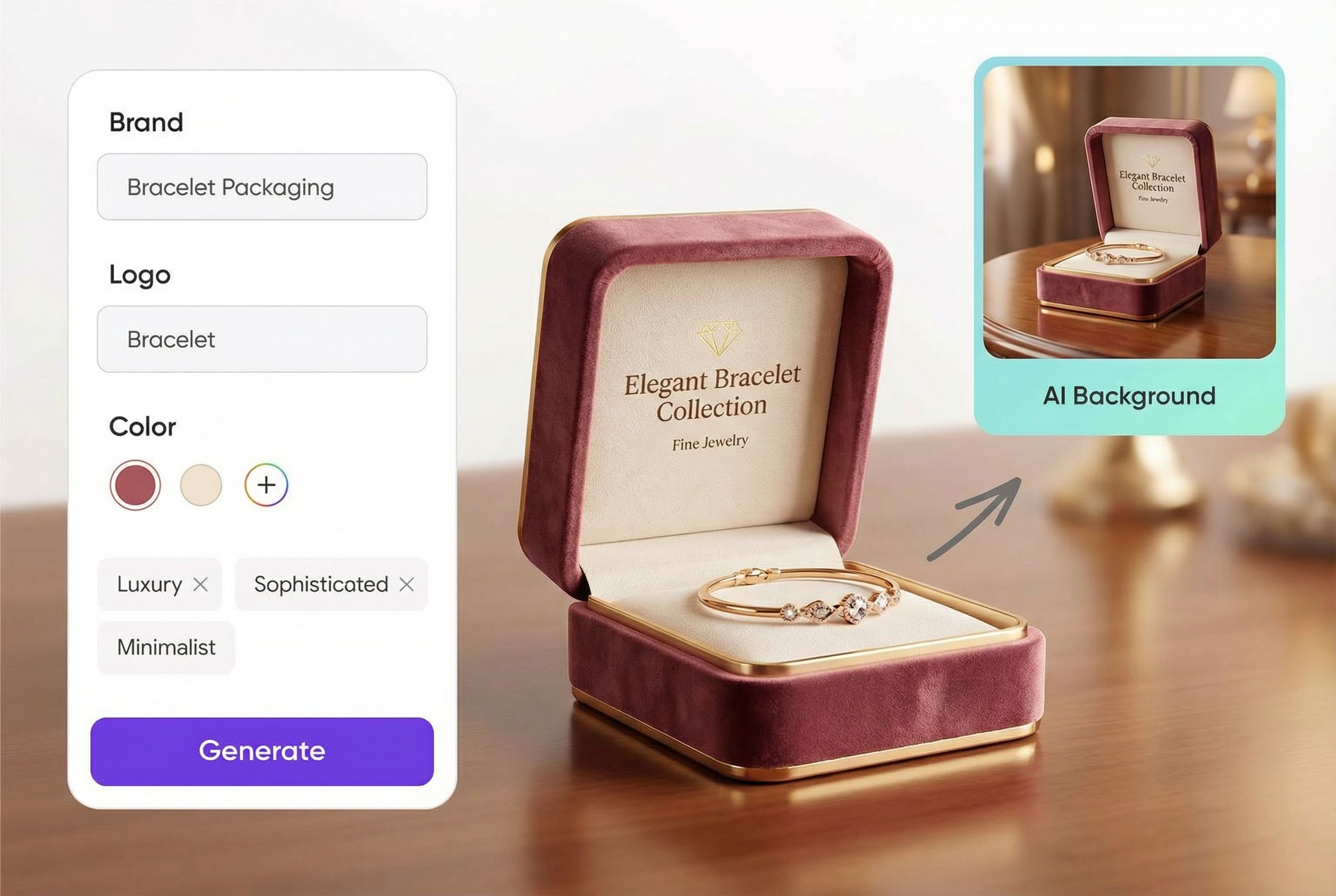 From bracelet packaging idea to print in one go