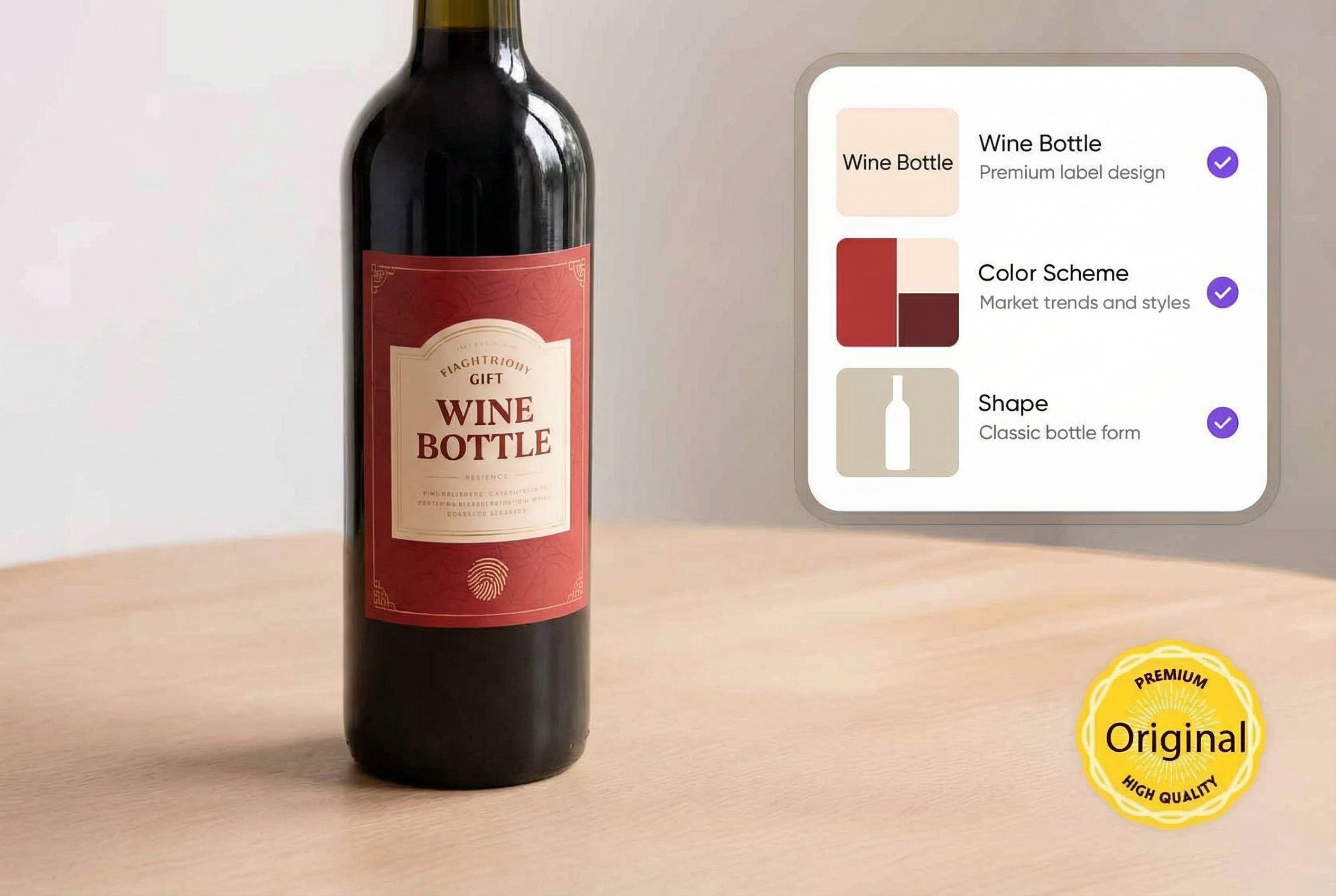 Safe and sell ready wine bottle designs by AI Safe and sell ready wine bottle designs by AI