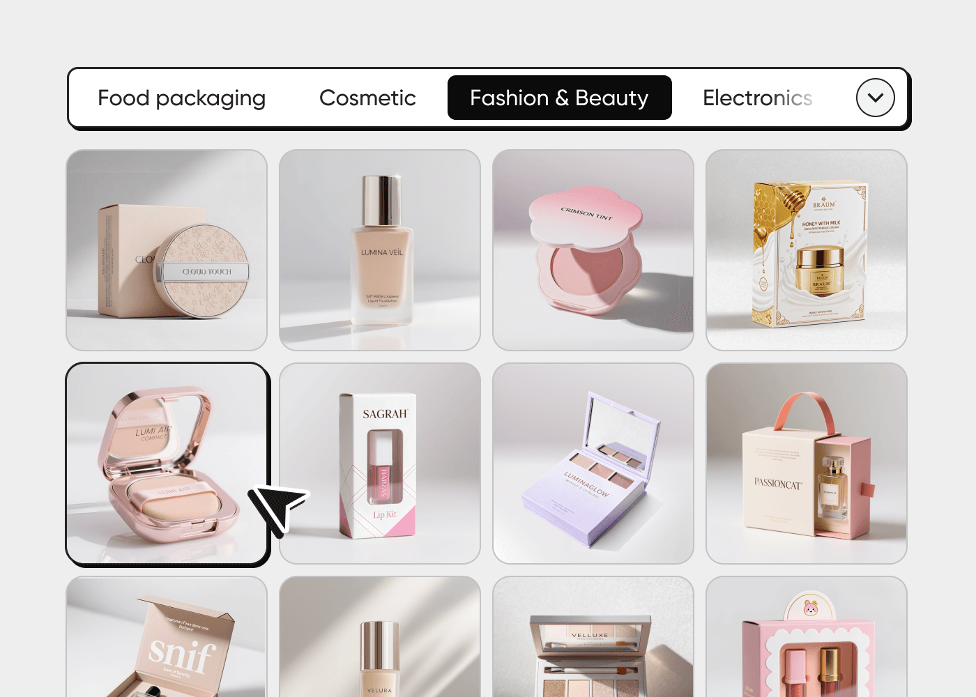 Step 1: Select a beauty packaging template