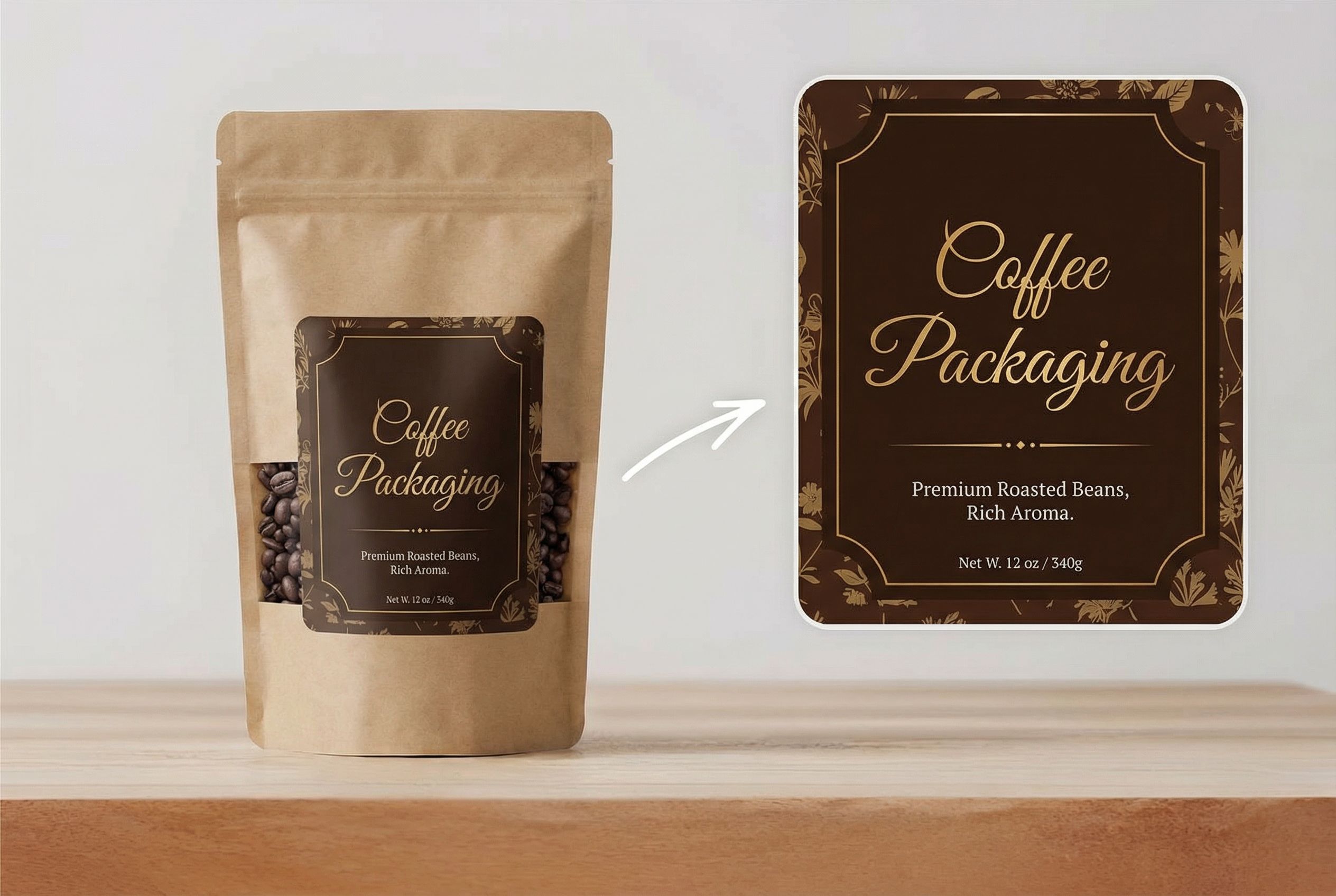 Market-smart, FDA-compliant coffee packaging by AI Market-smart, FDA-compliant coffee packaging by AI