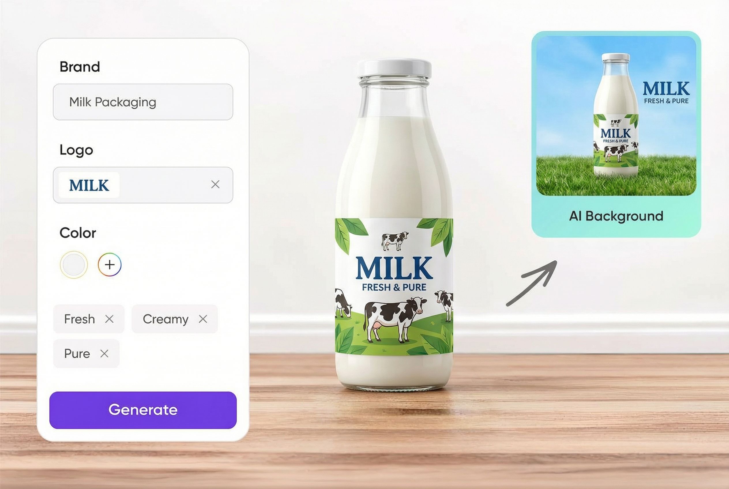 Your complete milk packaging studio—all in one
