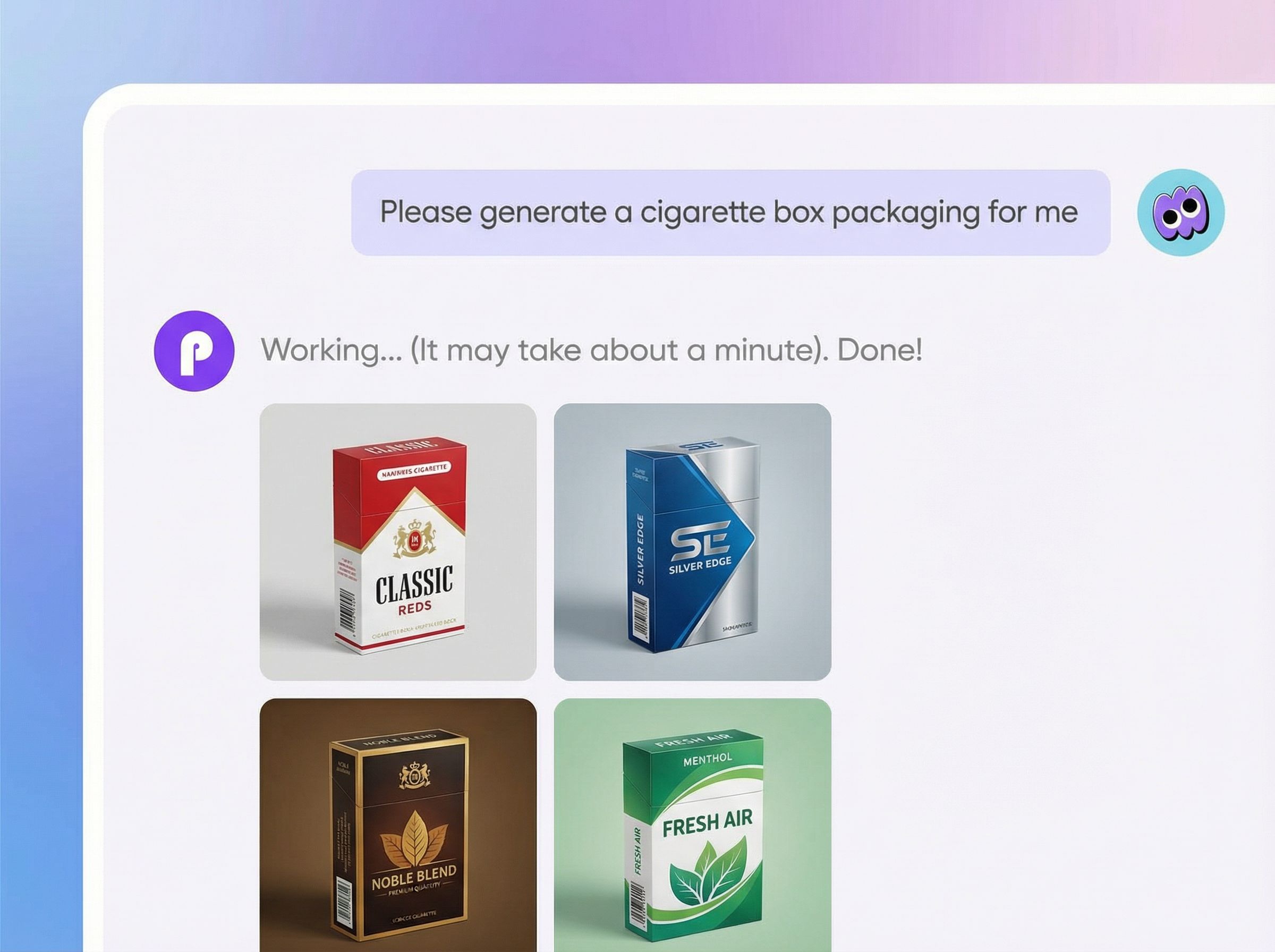 Step 2: Create custom cigarettes box 