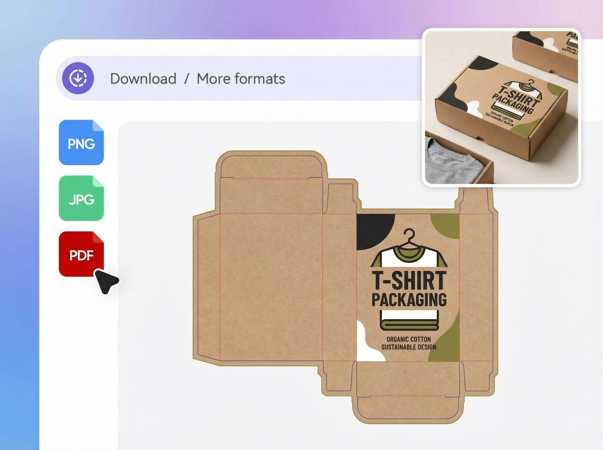 Step 3: Download t-shirt packaging files