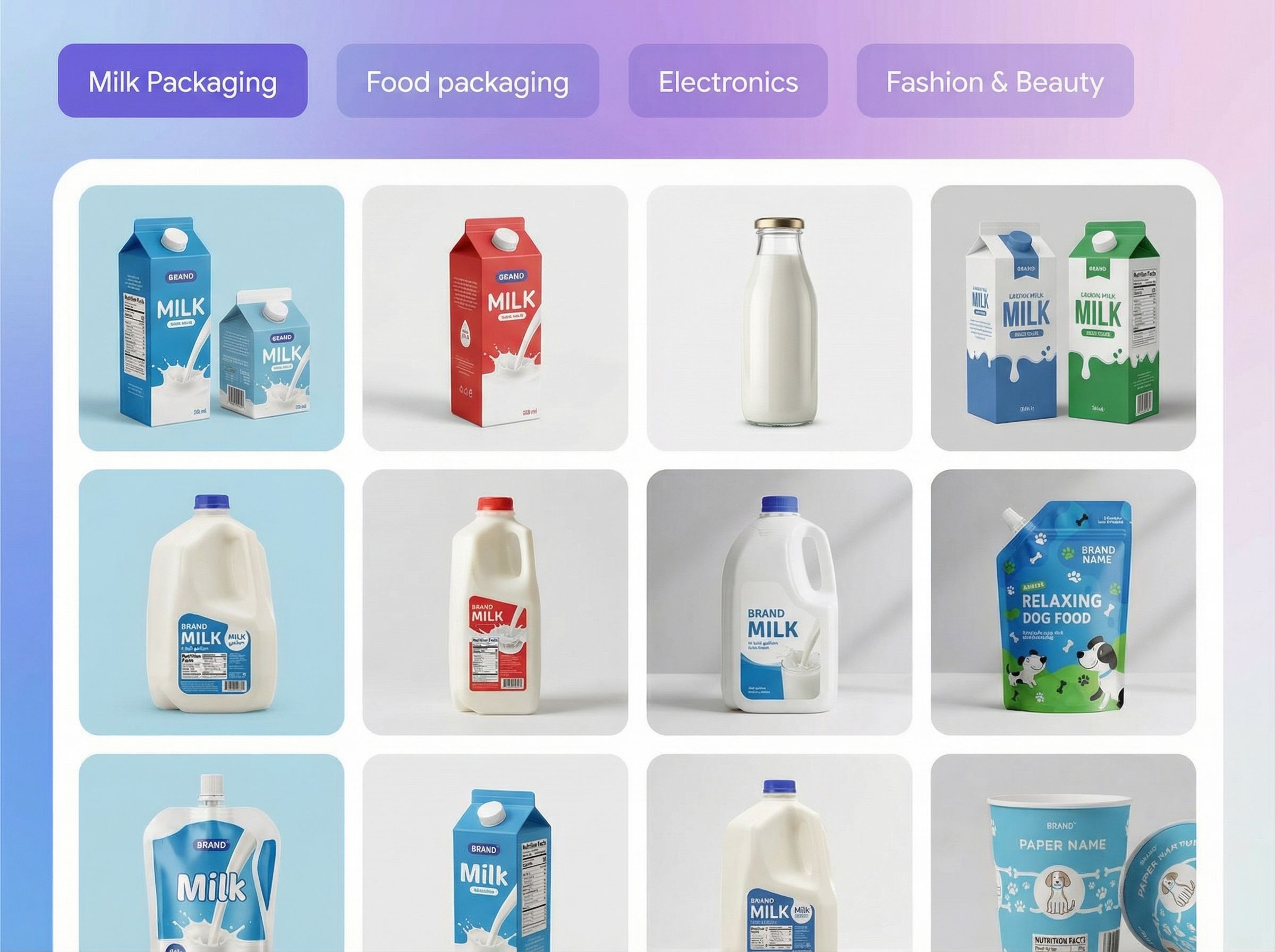 Step 1: Choose a milk packaging idea