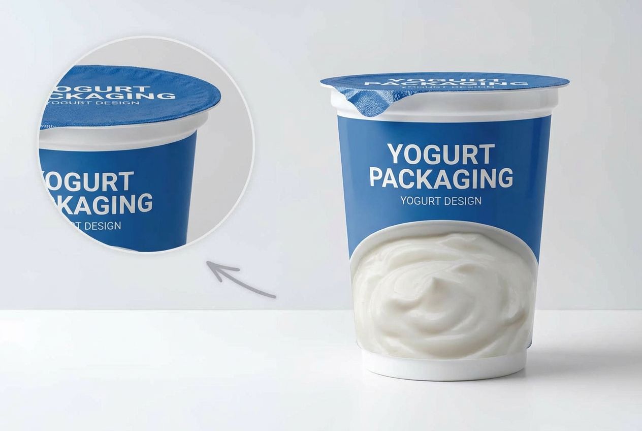 Market ready yogurt packaging with perfect design